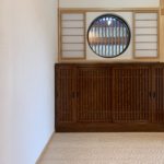 二本松伝統家具-特註欅下駄箱 格子