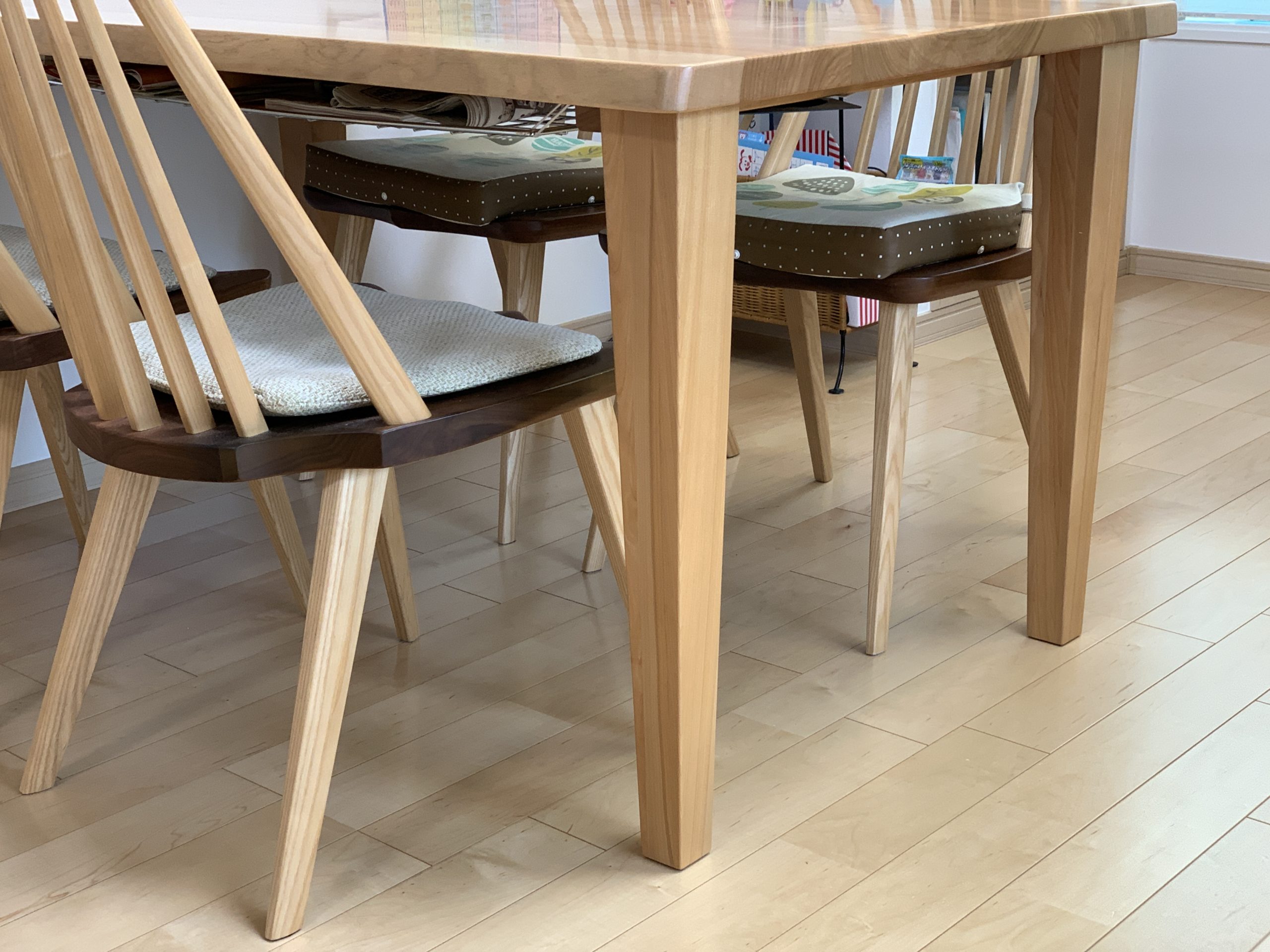 カバ桜無垢材のダイニングテーブル。 | 二本松工藝館線上商店